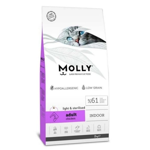 Molly Tavuklu Kısırlaştırılmış Kedi Maması 2 Kg