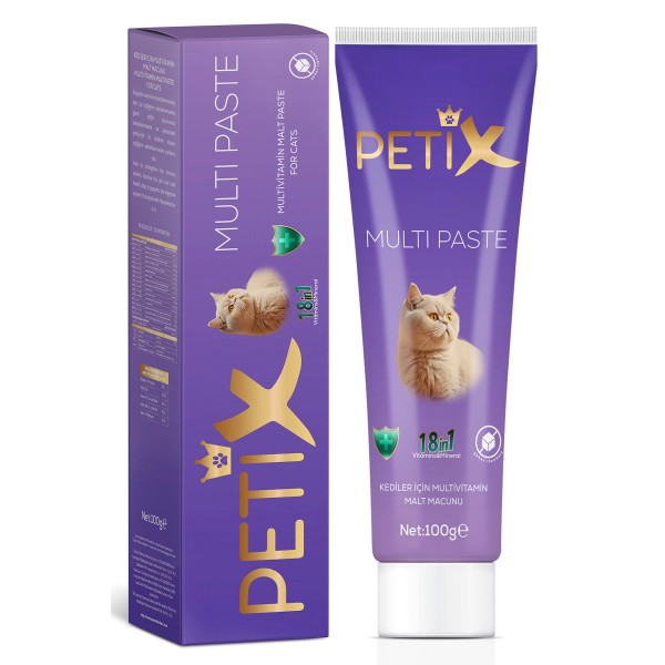 Petix Multivitamin Kedi Macunu Bağışıklık Güçlendirici ve Tüy Yumağı Önleyici 100 gr