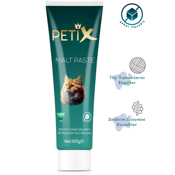 Petix Anti-Hairball Kedi Tüy Yumağı Önleyici Malt Macun 100 gr